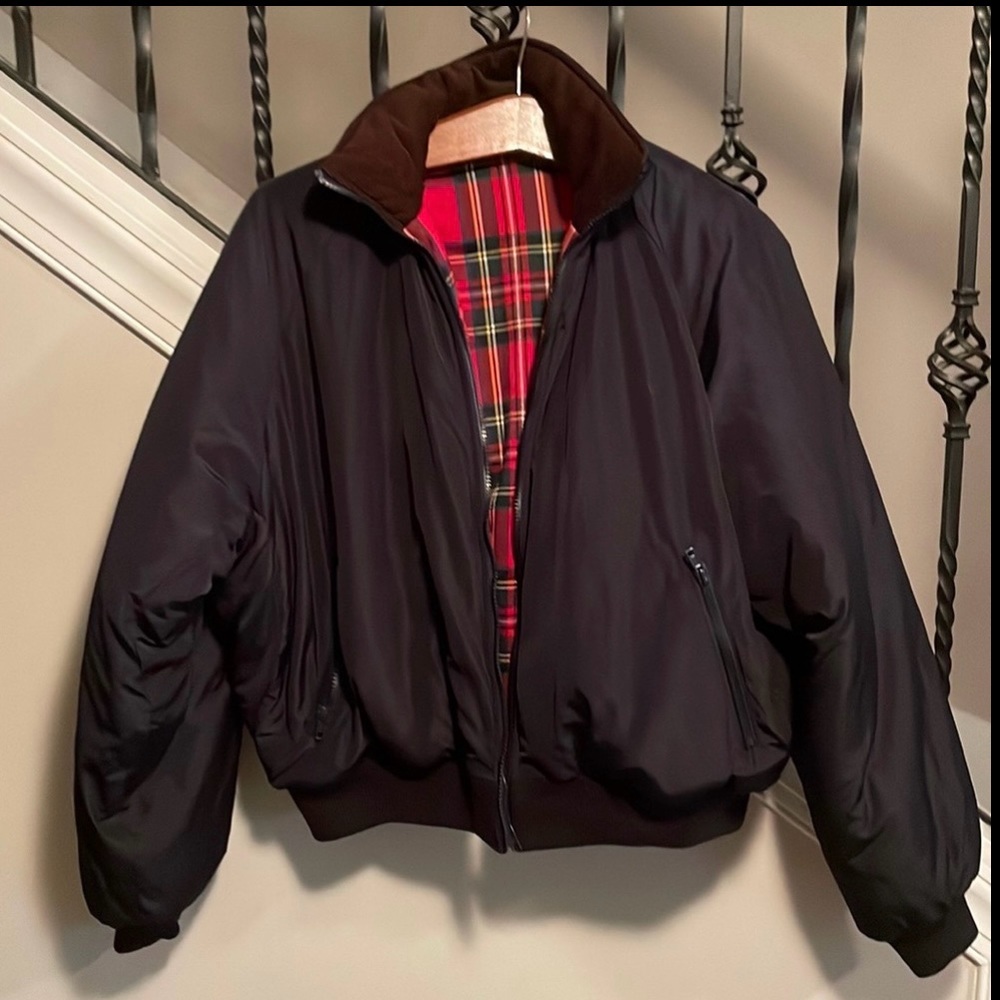 - Nvr worn Brandy Melville rev jacket Drk Blue w red plaid inside new and …